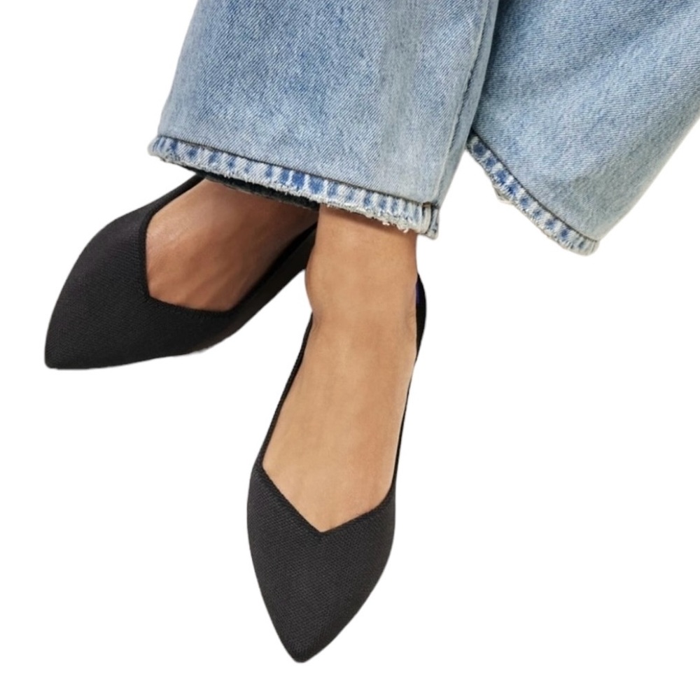Rothy’s The Point II black W10 Classic Timeless Minimalist Staple Flat Everyday.
